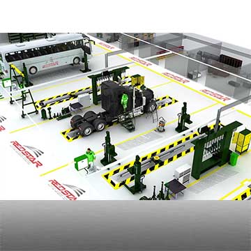 Thiết kế trung tâm sữa chữa, bảo dưỡng xe Ô tô tải, xe buýt 