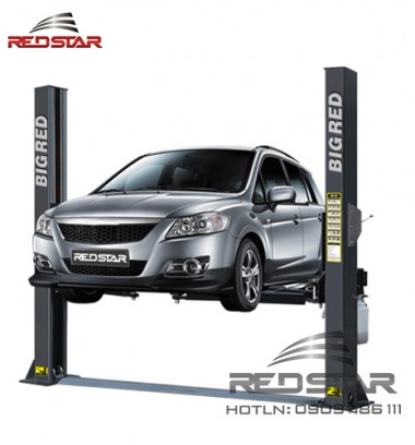 CẦU NÂNG 2 TRỤ BIGRED 4,5 TẤN - CÁP DƯỚI-GIẬT CÓC 1 PHÍA- MODEL BR-2450BM1